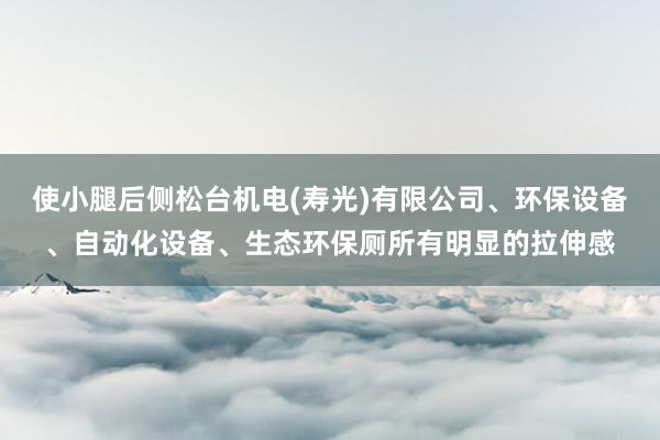 使小腿后侧松台机电(寿光)有限公司、环保设备、自动化设备、生态环保厕所有明显的拉伸感